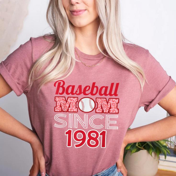 Baseball Mom Since 1981 Women's Heather T-Shirt