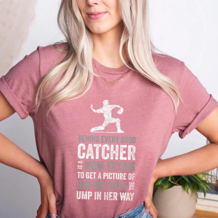 Baseball Mom Tee  Baseball Player Mom Women's Heather T-Shirt