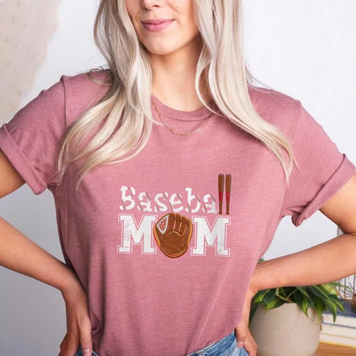 Baseball Sister Shirts For Girls Mother's Day Baseball Mom Women's Heather T-Shirt