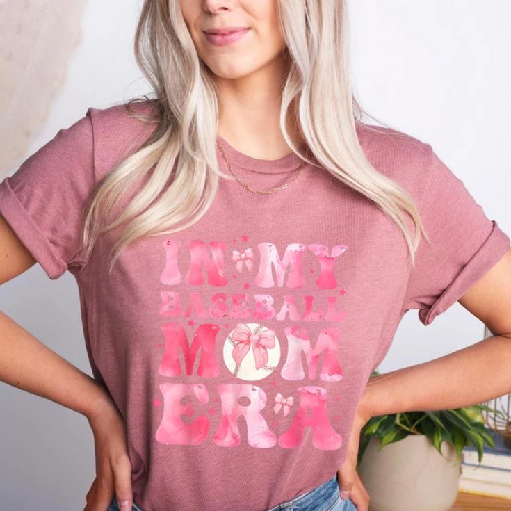 Coquette Bow In My Baseball Mom Era Baseball Mama Mother Day Women's Heather T-Shirt