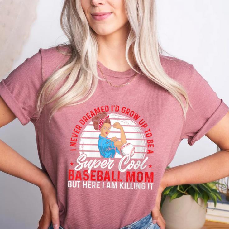 Super Cool Baseball Mom Here I'M Killing It Women's Heather T-Shirt