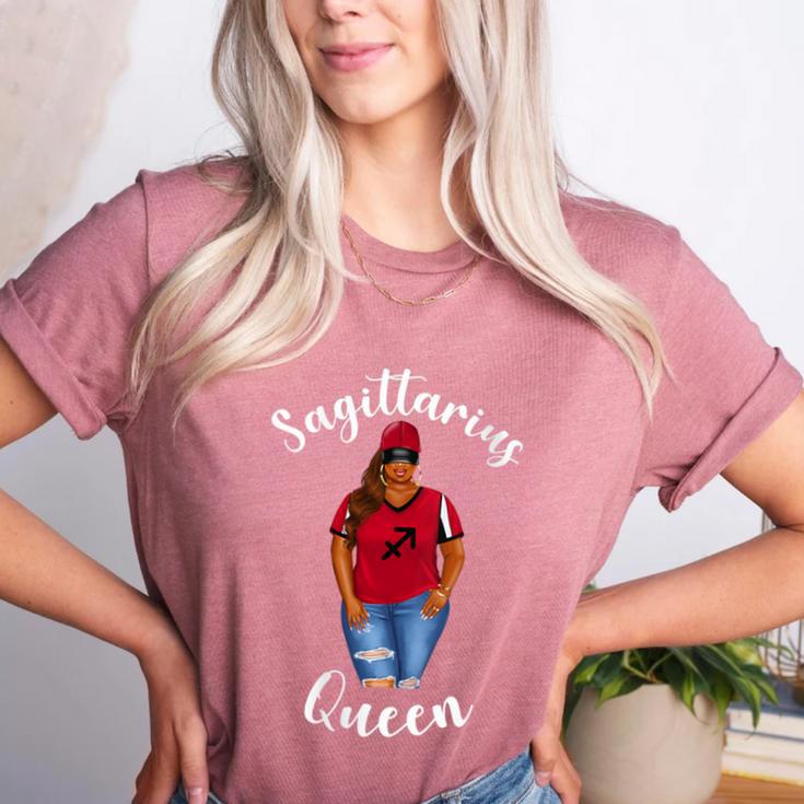 African American Baseball Mom Sagittarius Queen Zodiac Sign Women's Heather T-Shirt African American Baseball Mom Sagittarius Queen Zodiac Sign Women's Heather T-Shirt