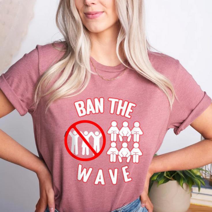 Baseball Ban The Wave Baseball Mom Player Coach Fan Women's Heather T-Shirt