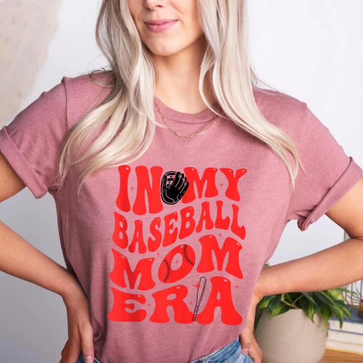 In My Baseball Mom Era Red Women's Heather T-Shirt