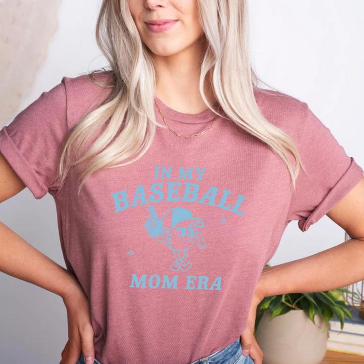 In My Baseball Mom Era Retro Game Day Mama Groovy Season Women's Heather T-Shirt In My Baseball Mom Era Retro Game Day Mama Groovy Season Women's Heather T-Shirt