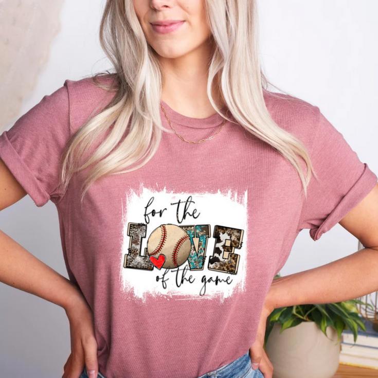 Baseball Mom Leopard For The Love Of The Game Bleached Women Women's Heather T-Shirt Baseball Mom Leopard For The Love Of The Game Bleached Women Women's Heather T-Shirt