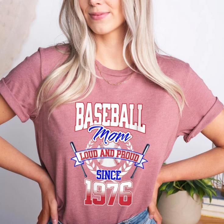 Baseball Mom Loud & Proud Since 1976 Women's Heather T-Shirt Baseball Mom Loud & Proud Since 1976 Women's Heather T-Shirt