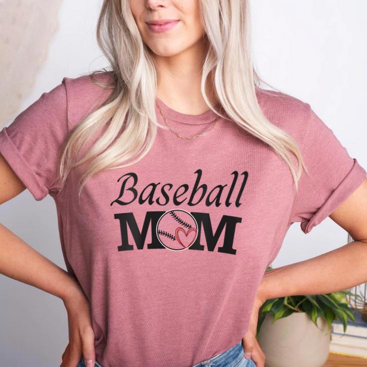 Baseball Mom Mother`s Day Women's Heather T-Shirt Baseball Mom Mother`s Day Women's Heather T-Shirt