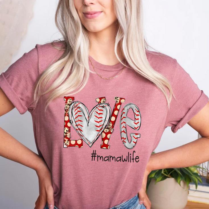 Baseball Mom Shirt Heart Love Baseball Mamawlife Women's Heather T-Shirt Baseball Mom Shirt Heart Love Baseball Mamawlife Women's Heather T-Shirt