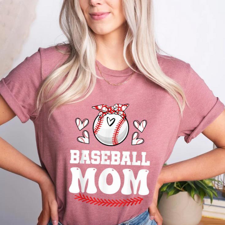 Baseball Mom Shirt Mama Women Baseball Shirt For Women's Heather T-Shirt