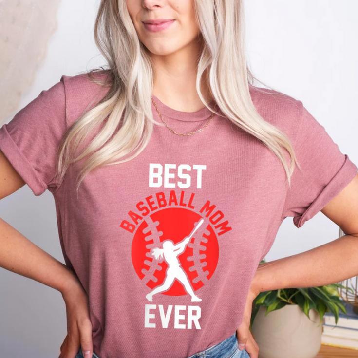 Best Baseball Mom Ever Baseball Women's Heather T-Shirt Best Baseball Mom Ever Baseball Women's Heather T-Shirt