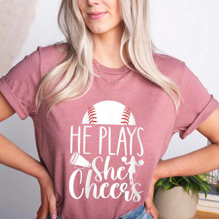 Cheer Baseball Mom Baseball And Cheer Mother Women's Heather T-Shirt Cheer Baseball Mom Baseball And Cheer Mother Women's Heather T-Shirt