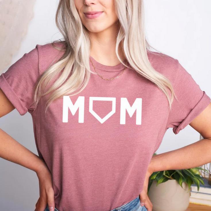 Cute Baseball Mom Favorite Player Mother's Day Women's Heather T-Shirt
