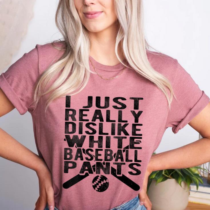 I Dislike Baseball Pants Softball Tball Baseball Mom Women's Heather T-Shirt I Dislike Baseball Pants Softball Tball Baseball Mom Women's Heather T-Shirt