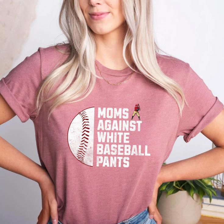 Moms Against Baseball Pants Baseball Mom Premium Women's Heather T-Shirt