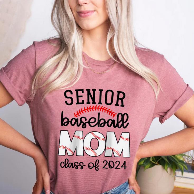 Senior Baseball Mom Class Of 2024 High School College Sports Raglan Baseball Tee Women's Heather T-Shirt