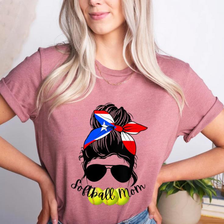 Softball Mom Puerto Rican Mom Spanish Baseball Mom Tote Women's Heather T-Shirt Softball Mom Puerto Rican Mom Spanish Baseball Mom Tote Women's Heather T-Shirt