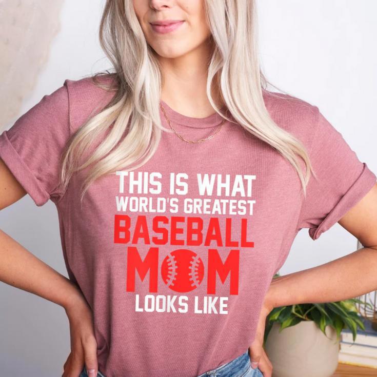 This Is What World's Greatest Baseball Mom Baseball Women's Heather T-Shirt