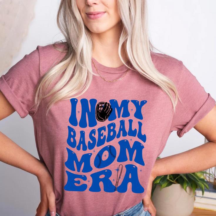 In My Baseball Mom Ear Blue Women's Heather T-Shirt