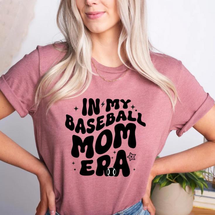 In My Baseball Mom Era Groovy Women's Heather T-Shirt
