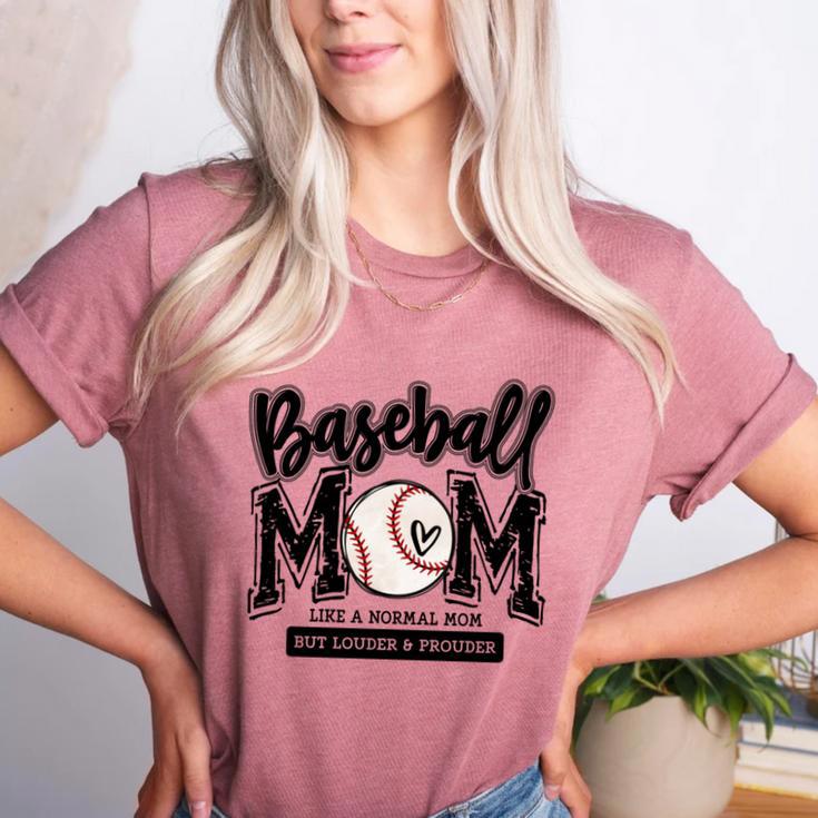Baseball Mom Varsity Baseball Mama Cute Mother's Day Women's Heather T-Shirt