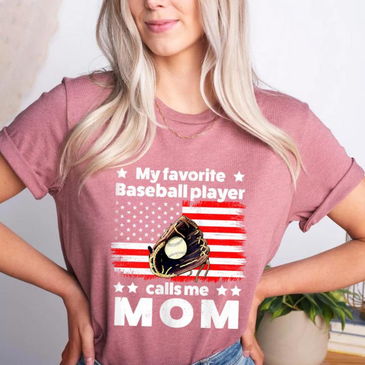 My Baseball Player Calls Me Mom Baseball Mom Women's Heather T-Shirt