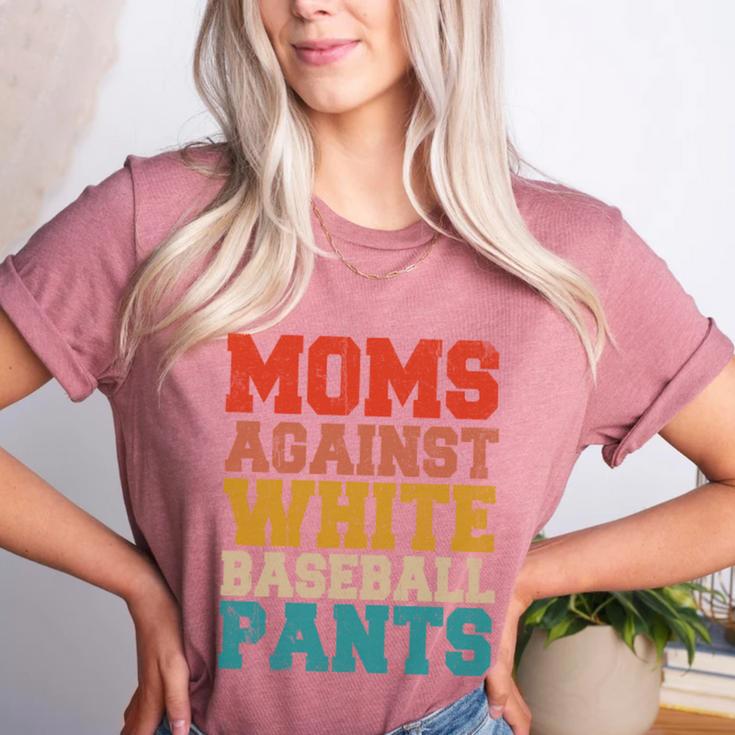 Moms Against Baseball Pants Baseball Mom Mother Women's Heather T-Shirt