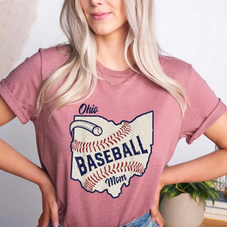 Ohio Baseball Mom Women's Heather T-Shirt