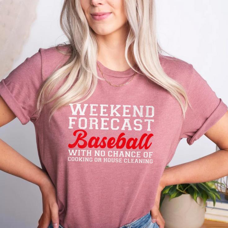 Retro Baseball Mom Mother's Day Weekend Forecast Baseball Premium Women's Heather T-Shirt