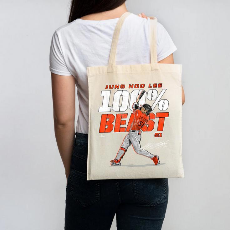 100 Beast Jung Hoo Lee San Francisco Baseball MLBPA Canvas Tote Bag