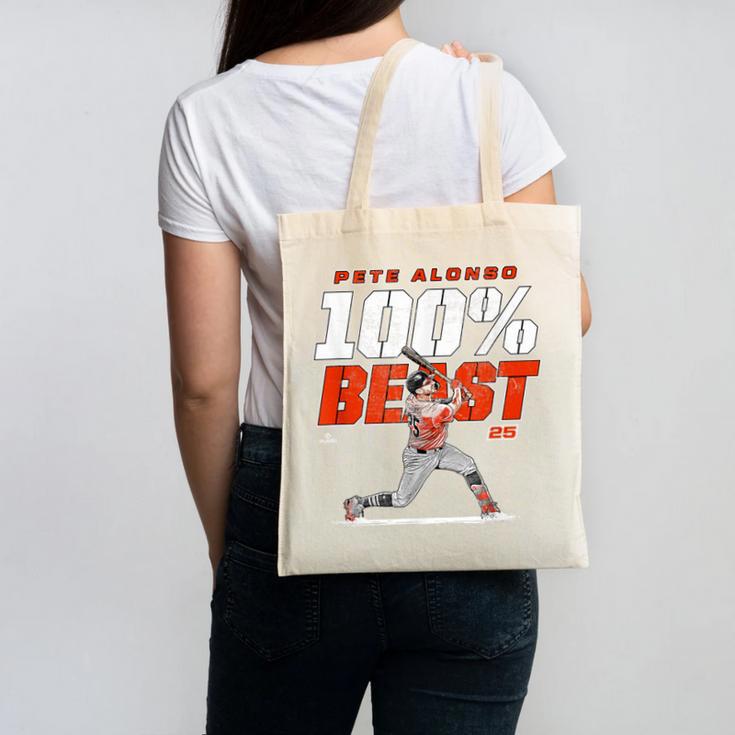 100 Beast Pete Alonso Baltimore Baseball MLBPA Canvas Tote Bag