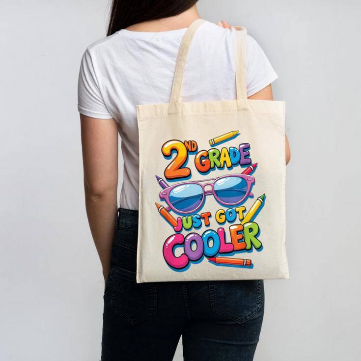 2nd Grade Just Got Cooler Shirt Back To School Kids Canvas Tote Bag