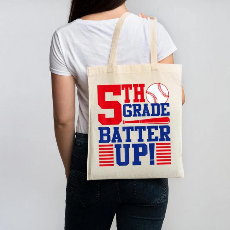 5th Grade Batter Up Back To School Fifth Grade Baseball Boys Canvas Tote Bag