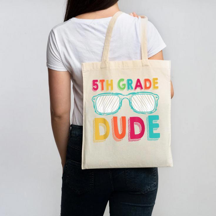 5th Grade Dude Back To School Fifth Grade Student Canvas Tote Bag