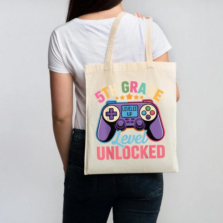 5th Grade Level Unlocked Shirt – Gamer Back To School Canvas Tote Bag