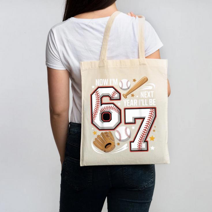 6 Year Old Birthday 67 Trend Baseball Now I’m 6 Next Year 7 Canvas Tote Bag