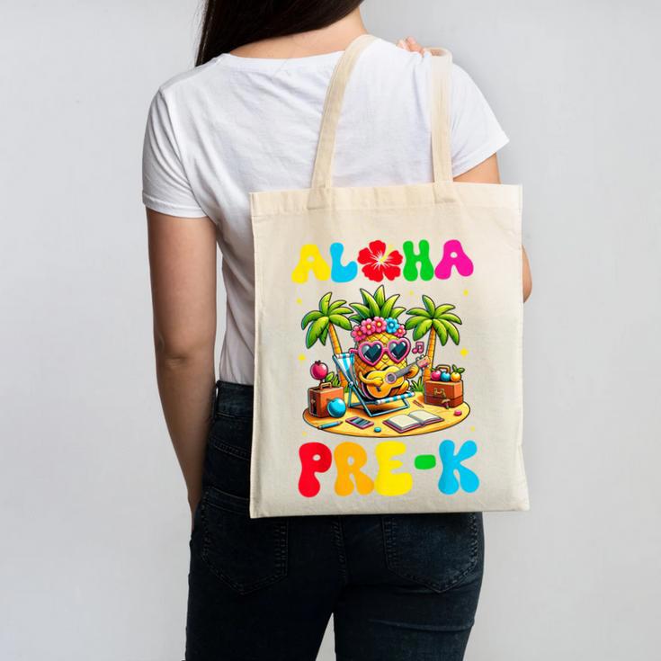 Aloha Pre-K Pineapple Hawaii Back To School Kids Girls Canvas Tote Bag