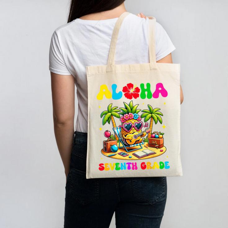 Aloha Seventh Grade Pineapple Hawaii Back To School Girls Canvas Tote Bag