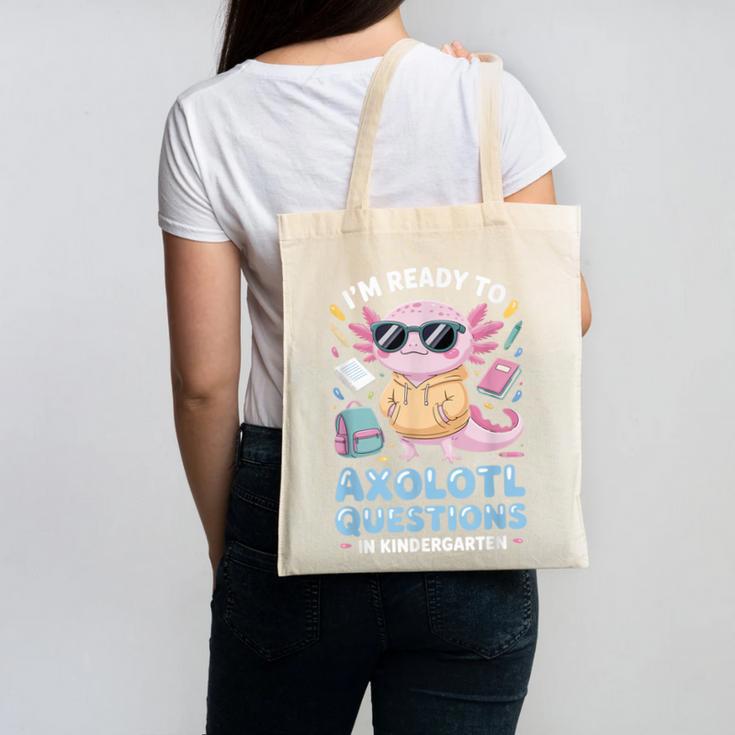 Axolotl Questions Kindergarten Back To School Canvas Tote Bag