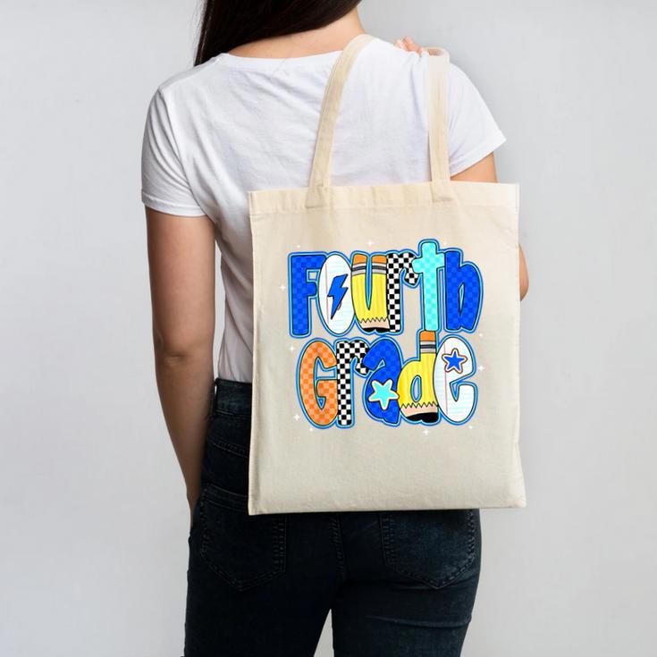 Back To School Hello Fourth Grade Team 4th Grade Boy Girl Canvas Tote Bag