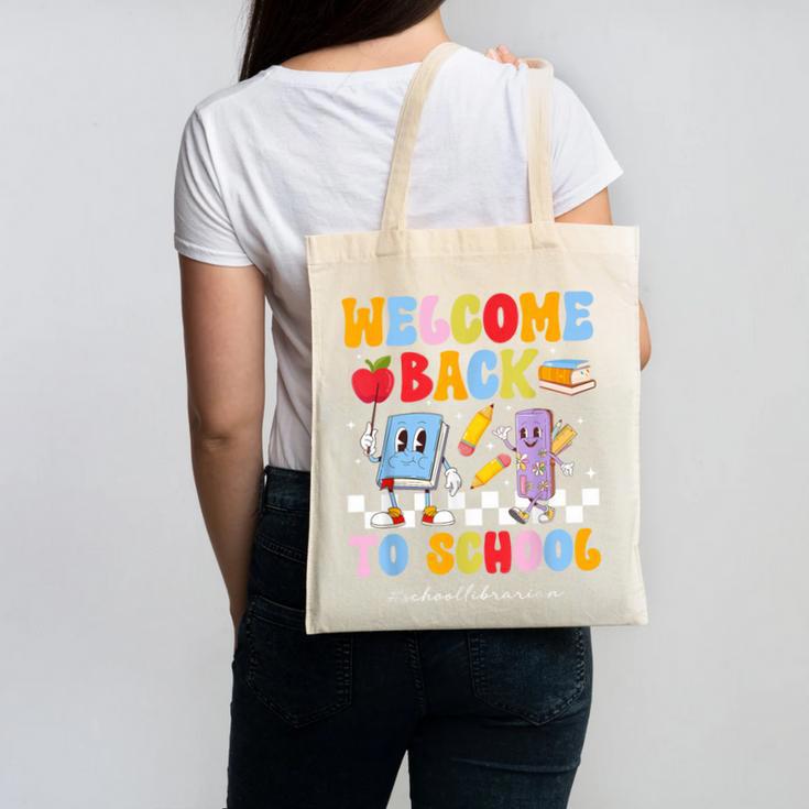 Back To School Librarian First Day Of School Librarian Canvas Tote Bag