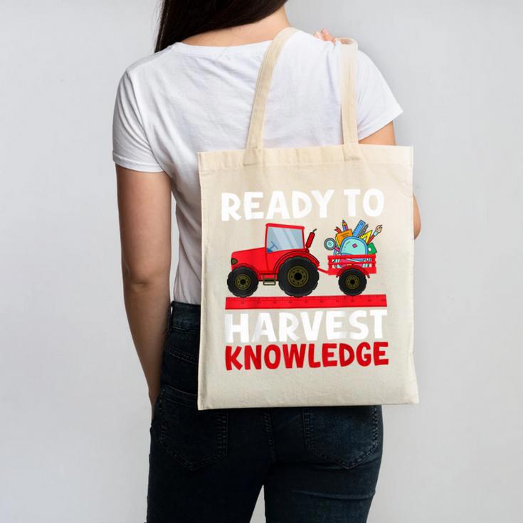 Back To School Tractor Farmer Boys First Day Of School Kids Canvas Tote Bag