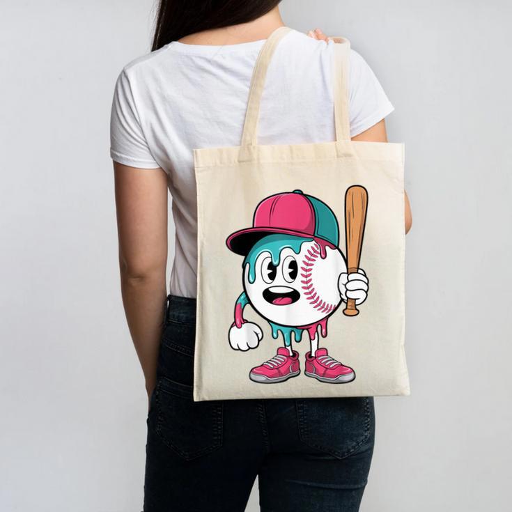 Baseball Drip Boys Ice Cream Youth Canvas Tote Bag