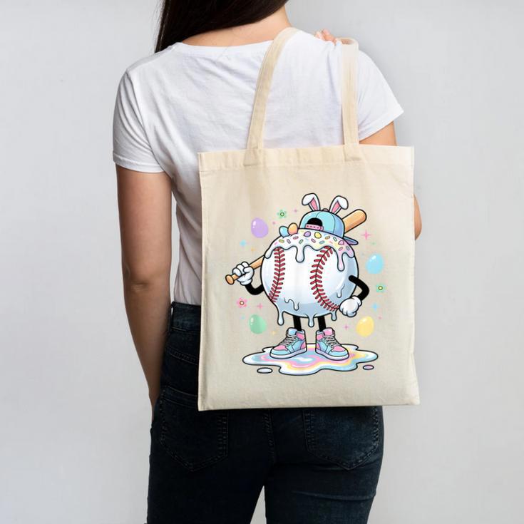 Baseball Drip Icecream Apparel Youth Boy Easter Canvas Tote Bag