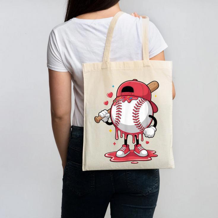 Baseball Drip Icecream Boy Kids Valentine Canvas Tote Bag