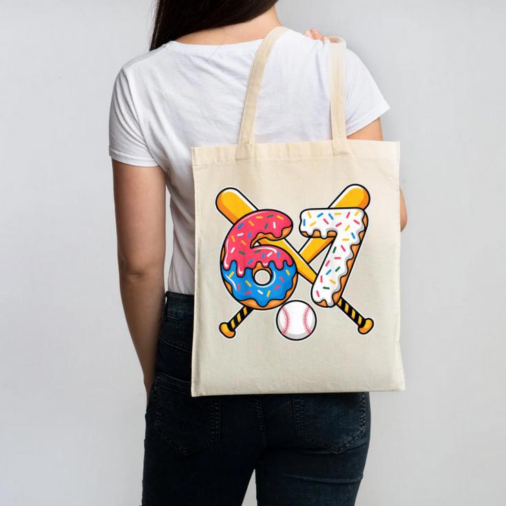 Baseball Drip Number 67 Player 67th Birthday Meme Canvas Tote Bag