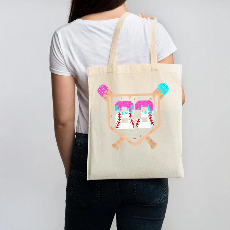 Baseball Ice Cream Drip Number 23 Player 23rd Birthday Canvas Tote Bag