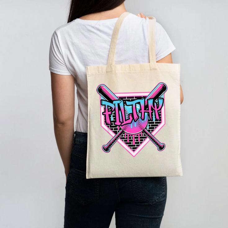 Baseball Ice Cream Drip Pitcher Filthy Canvas Tote Bag
