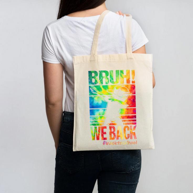 Bruh We Back First Day Of School Kids Back To School Boys Canvas Tote Bag