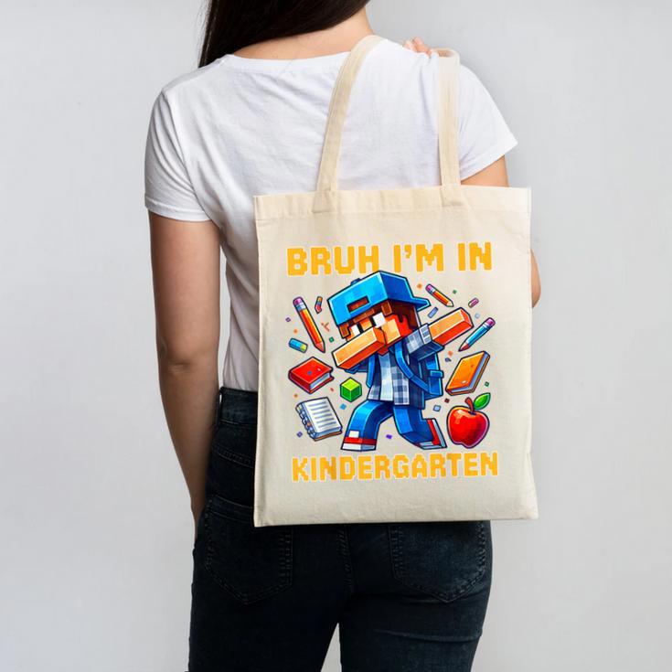 Bruh I'm In Kindergarten Boys Kids Gamer Back To School Canvas Tote Bag